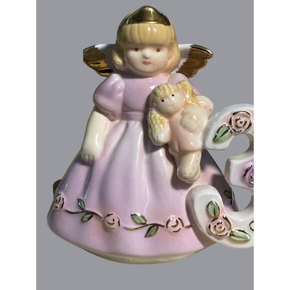 Russ Berrie Ceramic Third Birthday Angel Figurine vintage - Picture 11 of 13